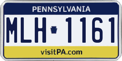 PA license plate MLH1161
