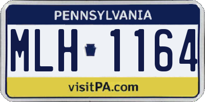 PA license plate MLH1164