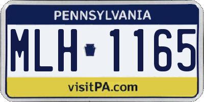 PA license plate MLH1165