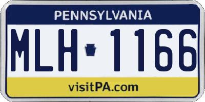 PA license plate MLH1166