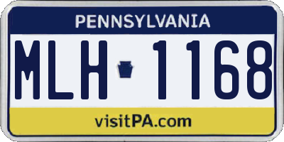 PA license plate MLH1168