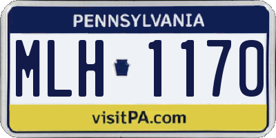 PA license plate MLH1170