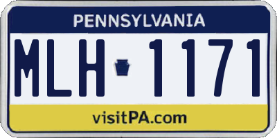 PA license plate MLH1171