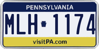 PA license plate MLH1174