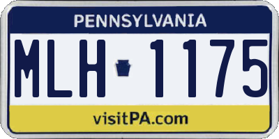 PA license plate MLH1175