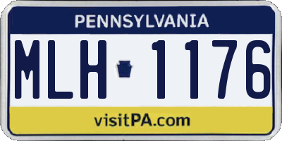 PA license plate MLH1176