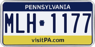 PA license plate MLH1177