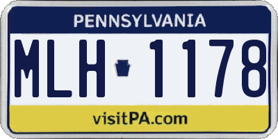 PA license plate MLH1178