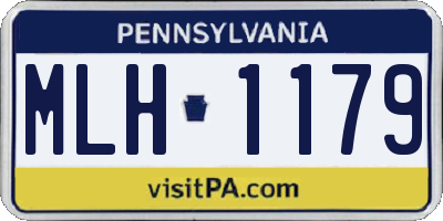 PA license plate MLH1179