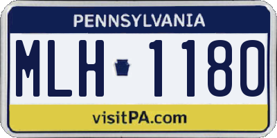 PA license plate MLH1180