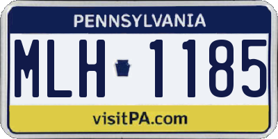 PA license plate MLH1185