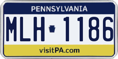 PA license plate MLH1186