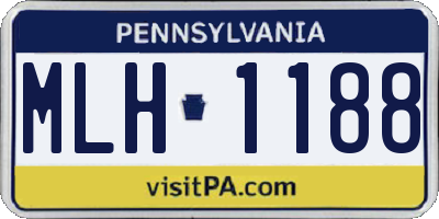 PA license plate MLH1188