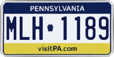 PA license plate MLH1189