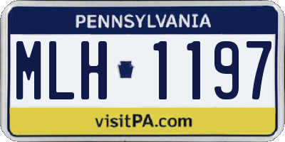 PA license plate MLH1197