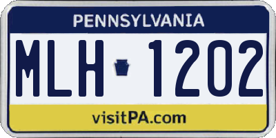 PA license plate MLH1202