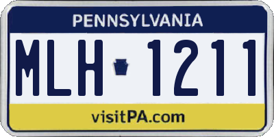 PA license plate MLH1211