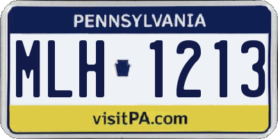 PA license plate MLH1213