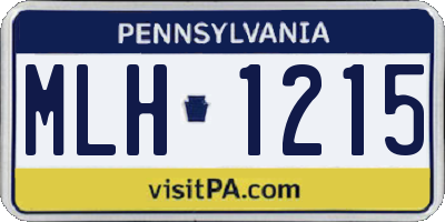 PA license plate MLH1215