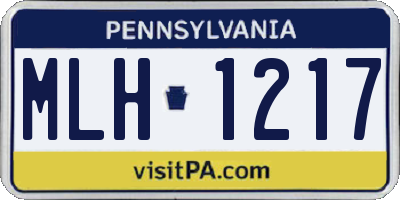 PA license plate MLH1217