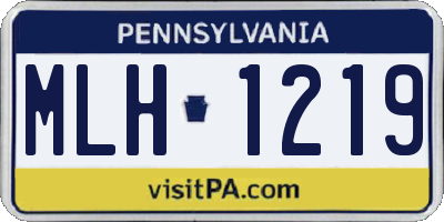 PA license plate MLH1219