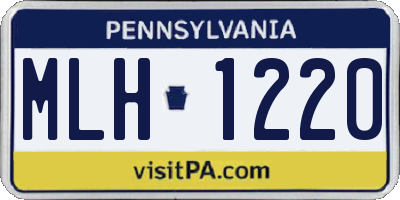 PA license plate MLH1220