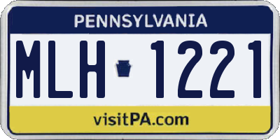 PA license plate MLH1221