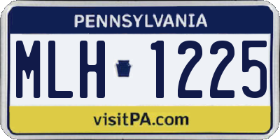 PA license plate MLH1225
