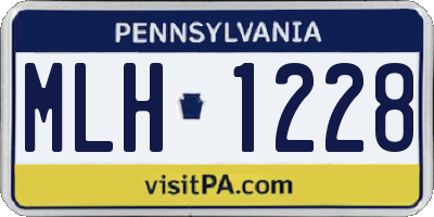 PA license plate MLH1228