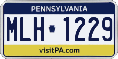 PA license plate MLH1229
