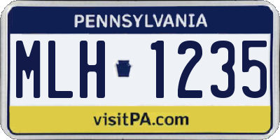 PA license plate MLH1235