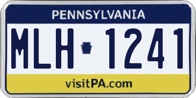 PA license plate MLH1241