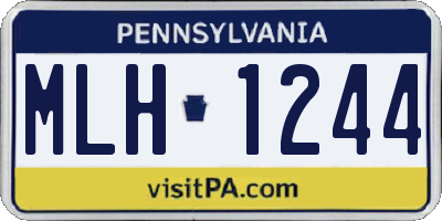 PA license plate MLH1244