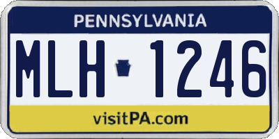 PA license plate MLH1246