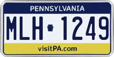 PA license plate MLH1249
