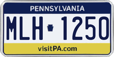 PA license plate MLH1250