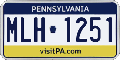 PA license plate MLH1251