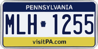 PA license plate MLH1255
