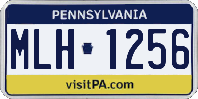 PA license plate MLH1256