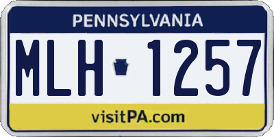 PA license plate MLH1257
