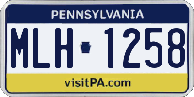PA license plate MLH1258