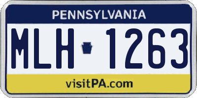 PA license plate MLH1263