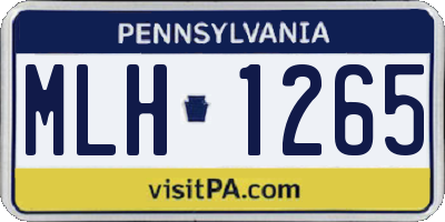 PA license plate MLH1265