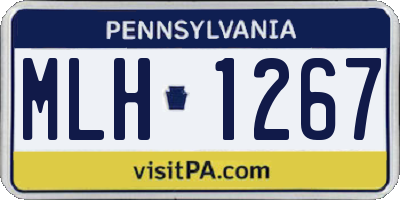 PA license plate MLH1267