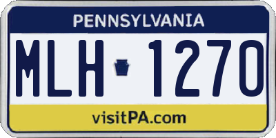 PA license plate MLH1270