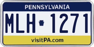 PA license plate MLH1271