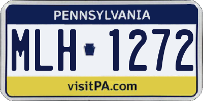 PA license plate MLH1272