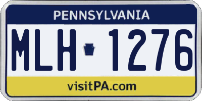 PA license plate MLH1276