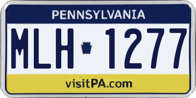 PA license plate MLH1277