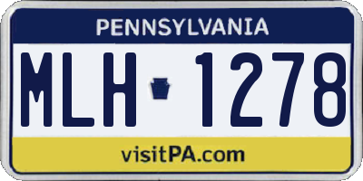 PA license plate MLH1278